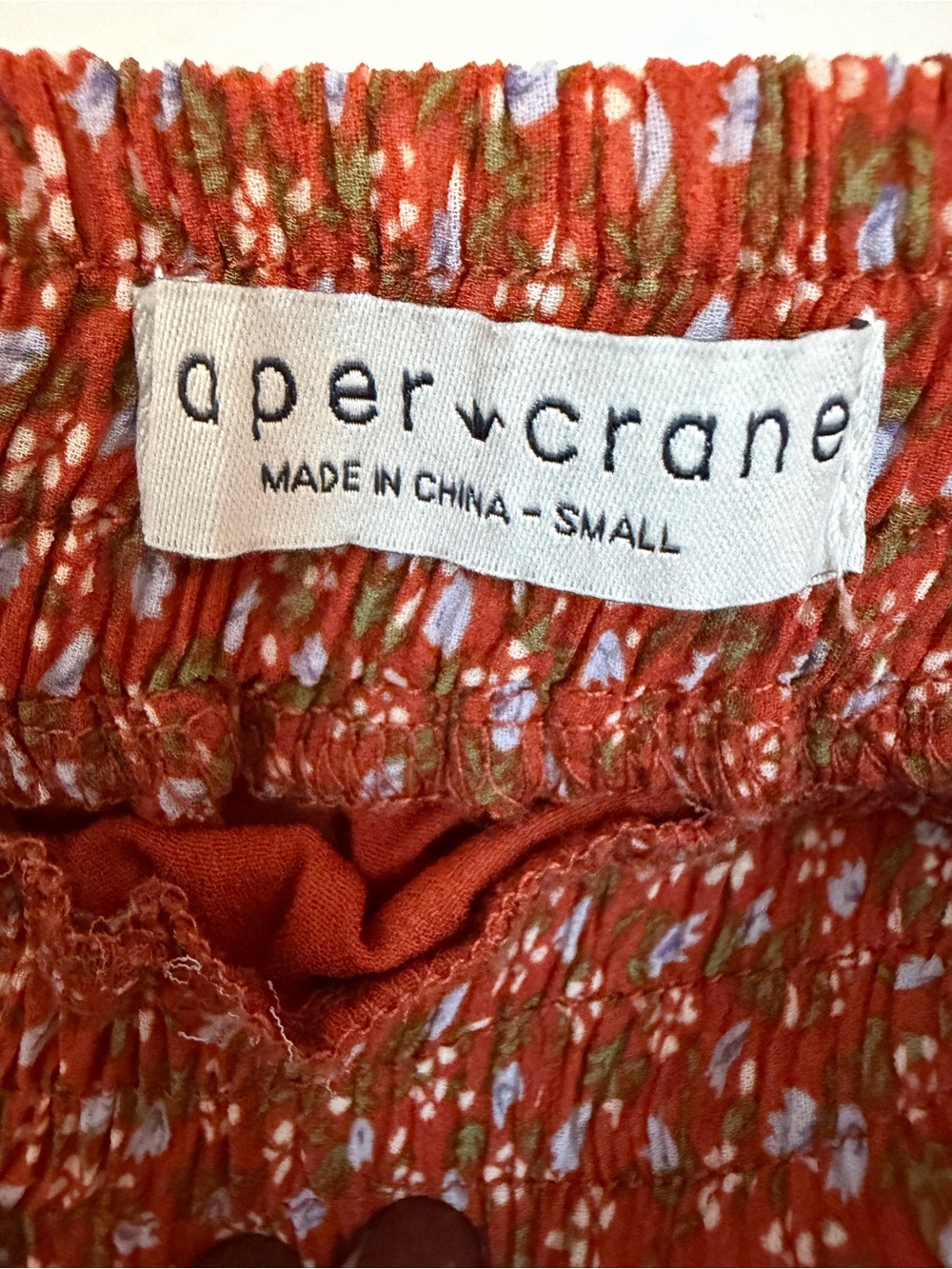 Rust Floral Maxi Skirt with Ruffle Hem - Picture 2 of 2
